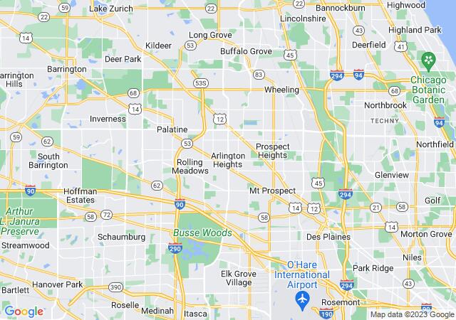 Google Map image for Arlington Heights, Illinois