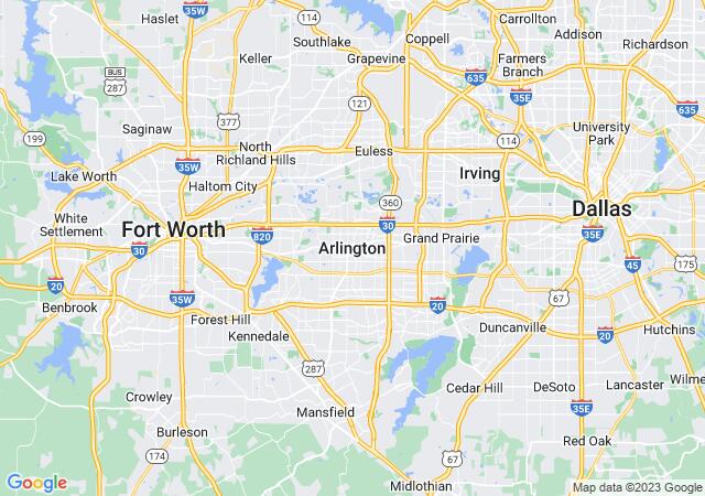 Google Map image for Arlington, Texas