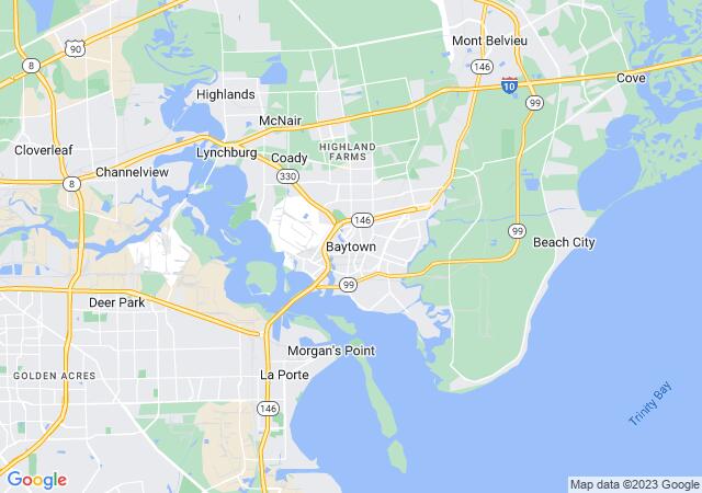 Google Map image for Baytown, Texas