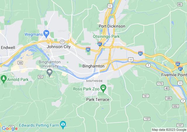 Google Map image for Binghamton, New York