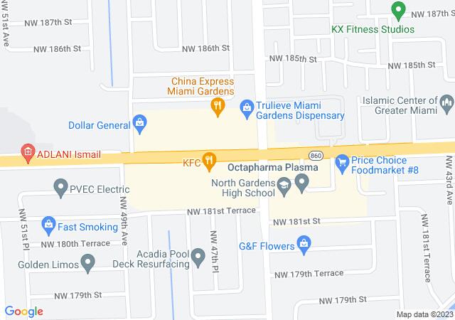 Google Map image for Carol City, Florida