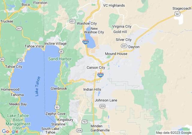 Google Map image for Carson City, Nevada