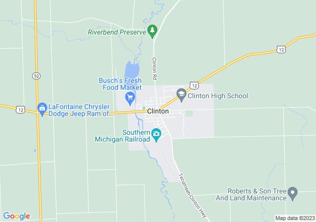Google Map image for Clinton, Michigan