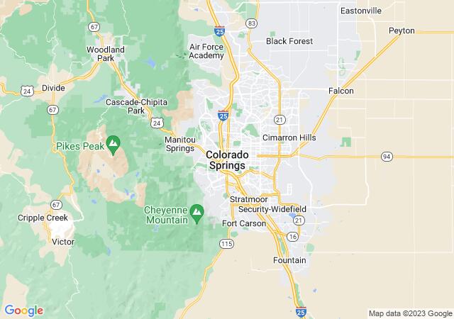 Google Map image for Colorado Springs, Colorado