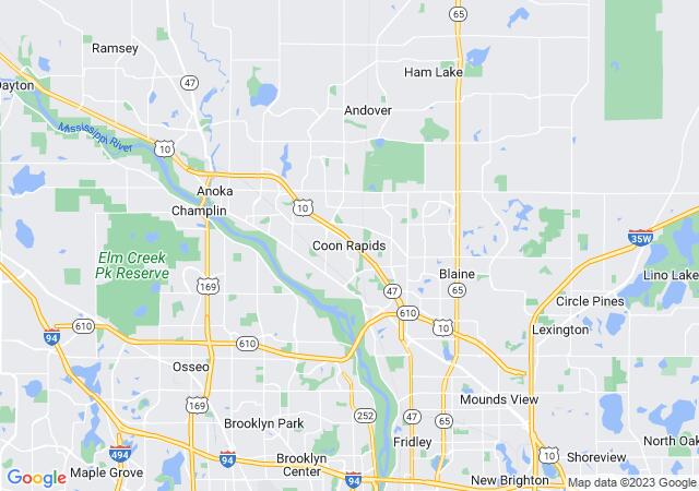 Google Map image for Coon Rapids, Minnesota