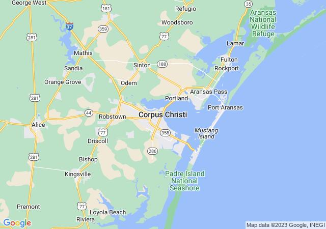 Google Map image for Corpus Christi, Texas