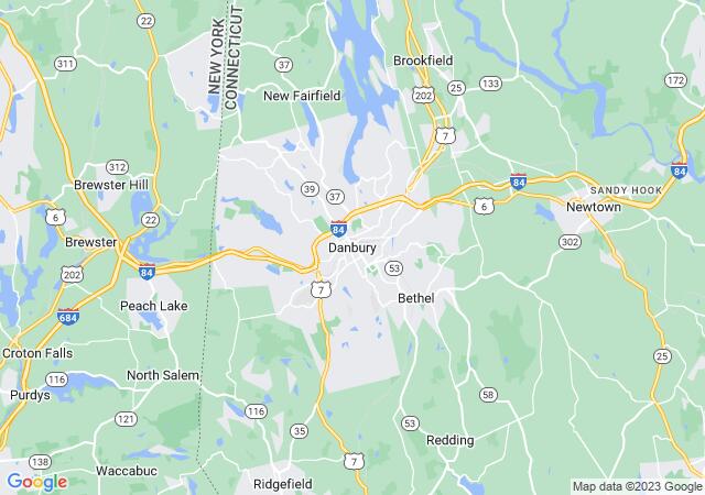 Google Map image for Danbury, Connecticut