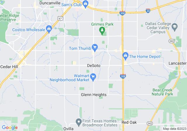 Google Map image for DeSoto, Texas