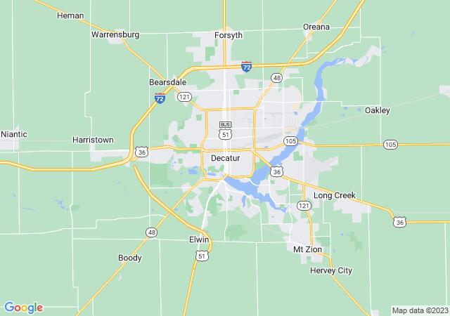 Google Map image for Decatur, Illinois