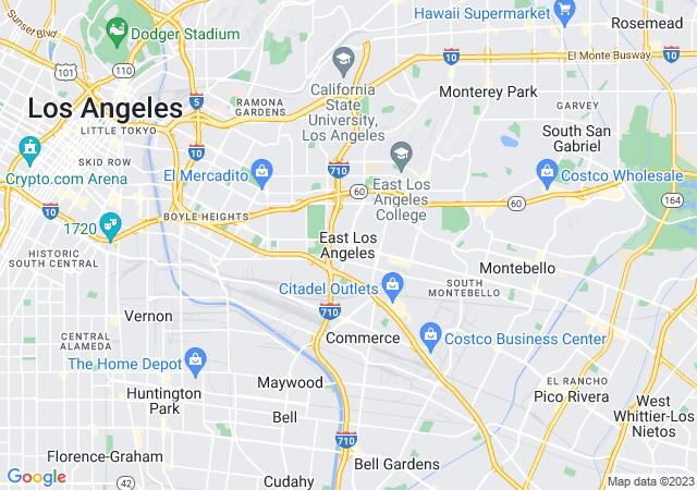 Google Map image for East Los Angeles, California