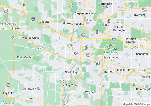 Google Map image for Elgin, Illinois