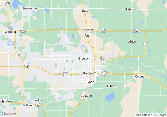 Google Map image for Greeley, Colorado