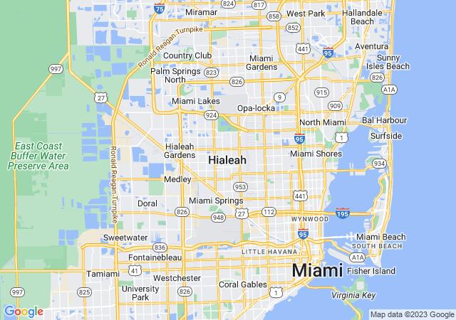 Google Map image for Hialeah, Florida