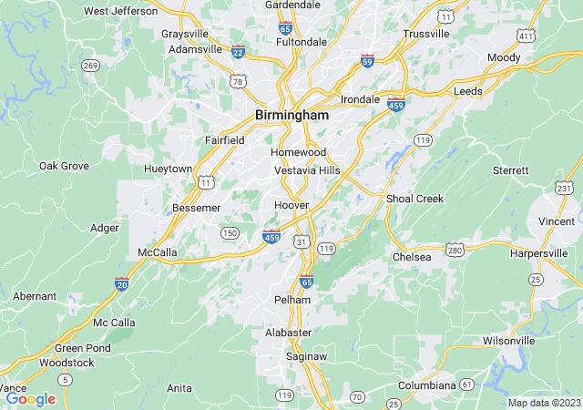 Google Map image for Hoover, Alabama