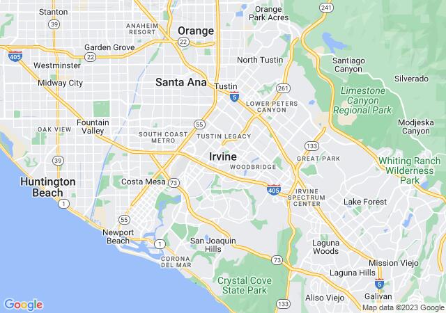Google Map image for Irvine, California