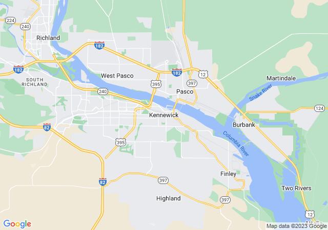 Google Map image for Kennewick, Washington