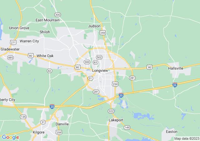 Google Map image for Longview, Texas