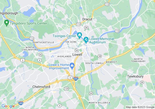 Google Map image for Lowell, Massachusetts