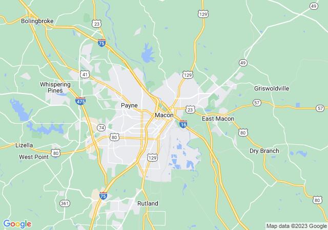 Google Map image for Macon, Georgia