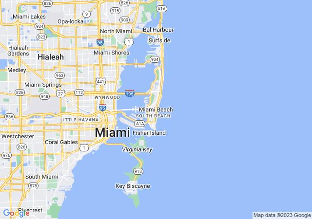 Google Map image for Miami Beach, Florida