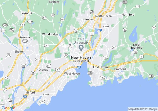 Google Map image for New Haven, Connecticut