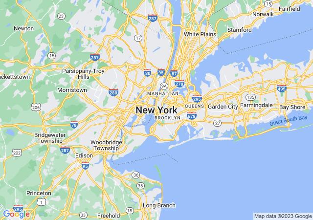 Google Map image for New York City, New York