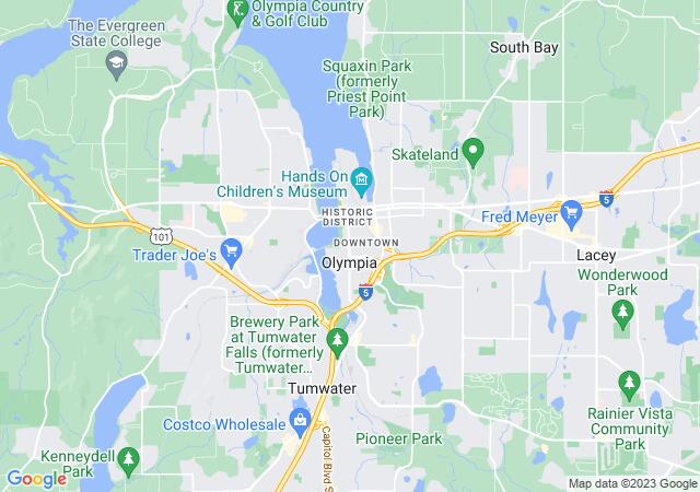 Google Map image for Olympia, Washington