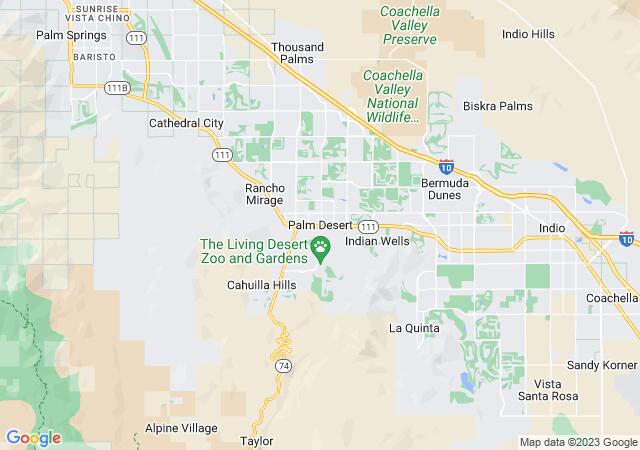 Google Map image for Palm Desert, California