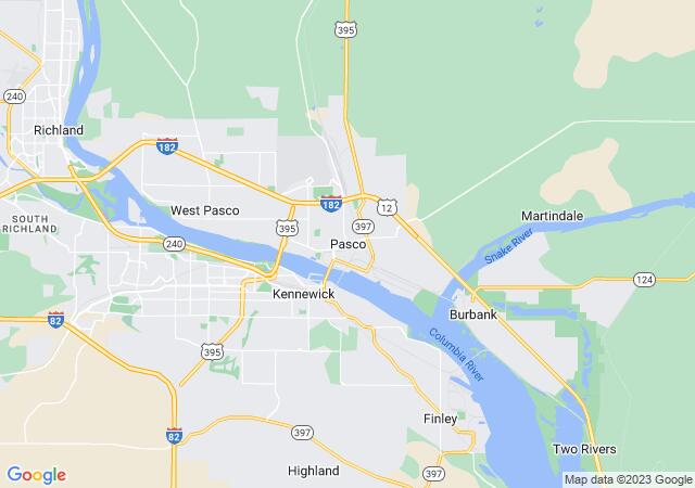 Google Map image for Pasco, Washington