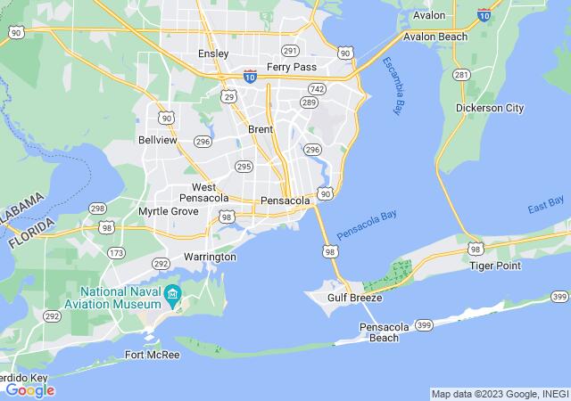 Google Map image for Pensacola, Florida