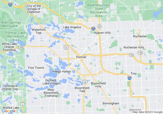 Google Map image for Pontiac, Michigan