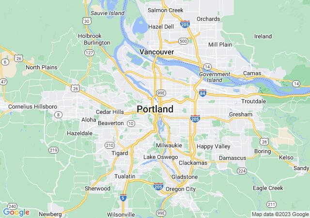 Google Map image for Portland, Oregon