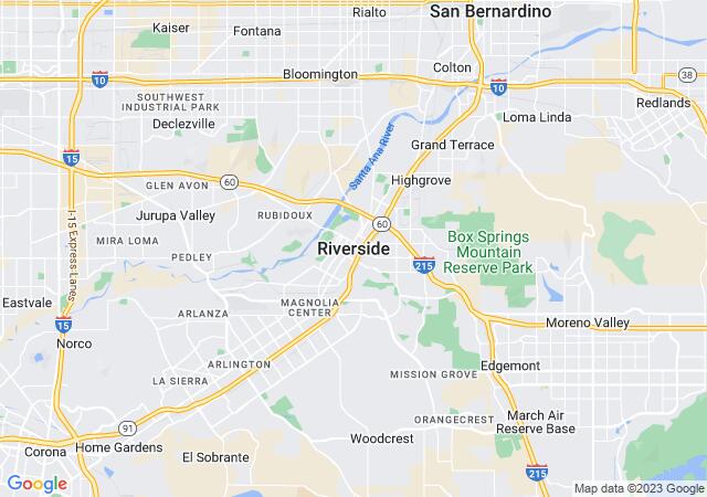 Google Map image for Riverside, California