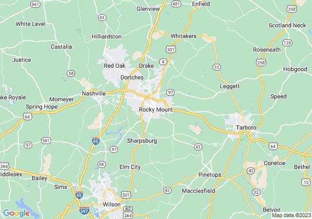 Google Map image for Rocky Mount, North Carolina