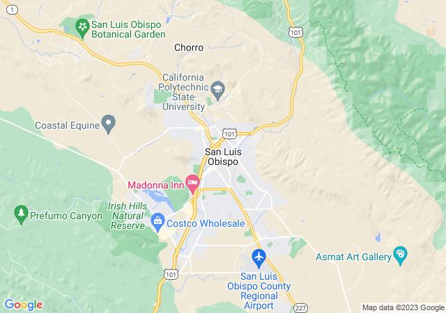 Google Map image for San Luis Obispo, California