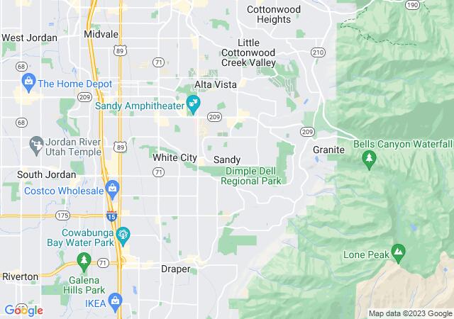 Google Map image for Sandy City, Utah