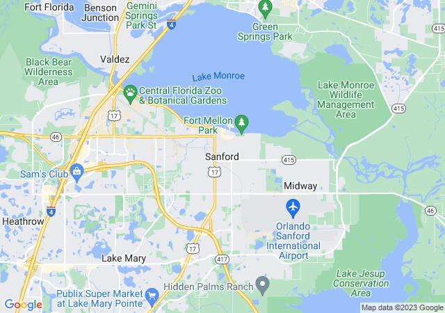 Google Map image for Sanford, Florida