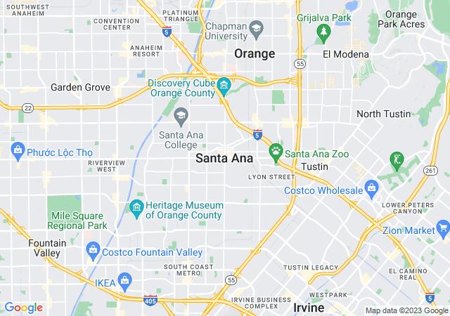 Google Map image for Santa Ana, California