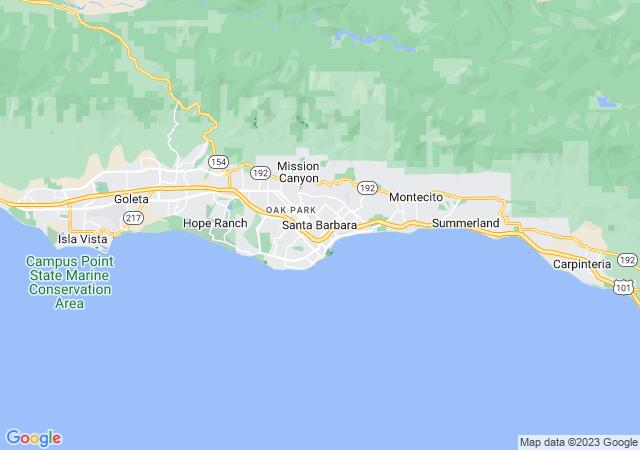 Google Map image for Santa Barbara, California