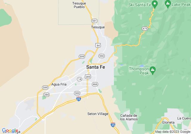 Google Map image for Santa Fe, New Mexico