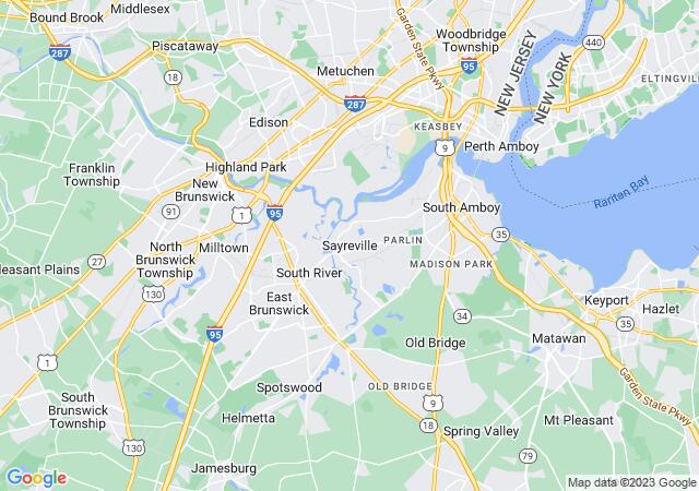 Google Map image for Sayreville, New Jersey