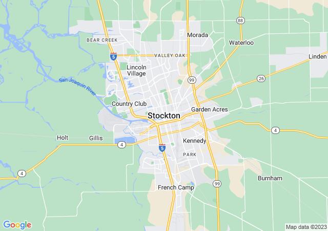 Google Map image for Stockton, California
