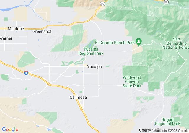 Google Map image for Yucaipa, California