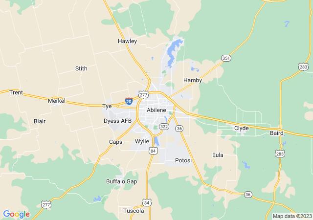 Google Map image for Abilene, Texas