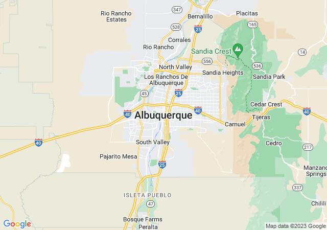 Google Map image for Albuquerque, New Mexico