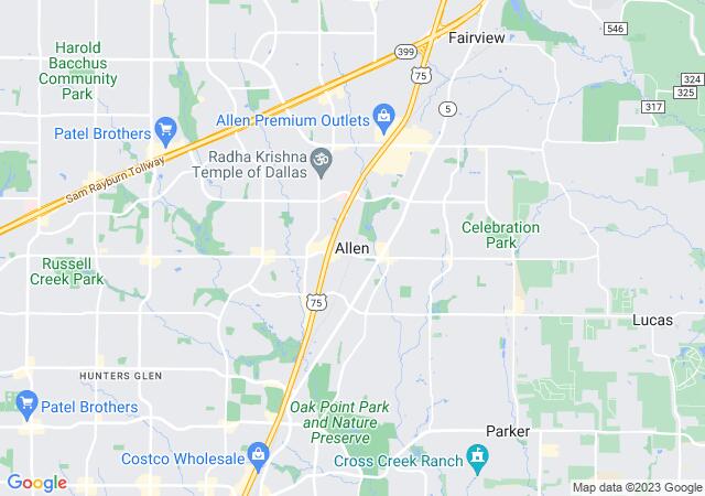 Google Map image for Allen, Texas