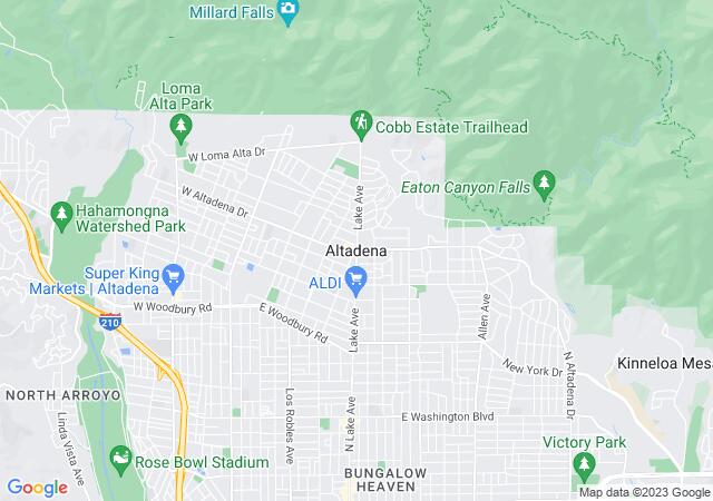 Google Map image for Altadena, California
