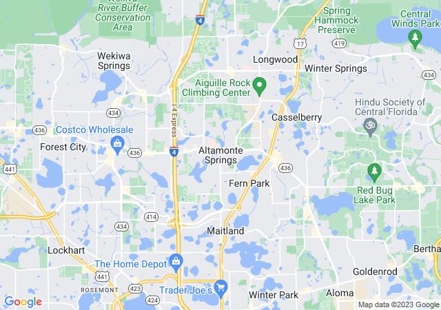 Google Map image for Altamonte Springs, Florida