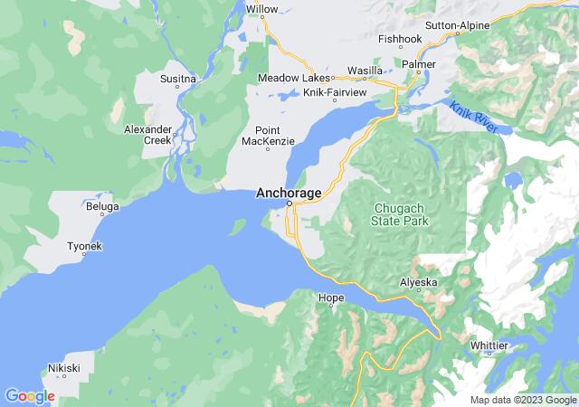 Google Map image for Anchorage, Alaska