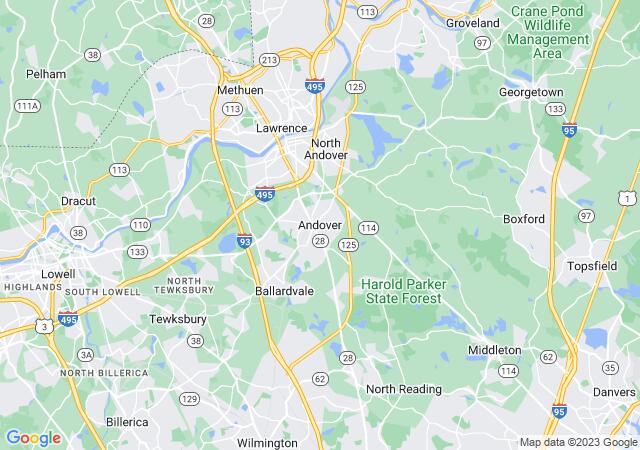 Google Map image for Andover, Massachusetts